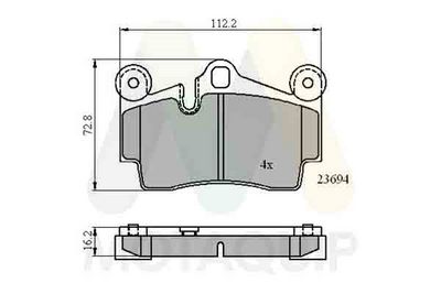 Set placute frana MOTAQUIP LVXL1433