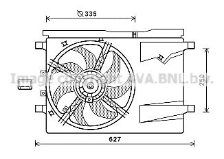 Вентилятор, охлаждение двигателя AVA QUALITY COOLING CN7549 для CITROËN NEMO