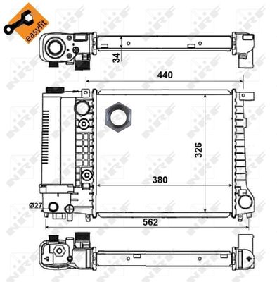 RADIATOR RACIRE MOTOR NRF 51352 4