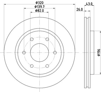 Тормозной диск TEXTAR 92298603 для INFINITI QX56