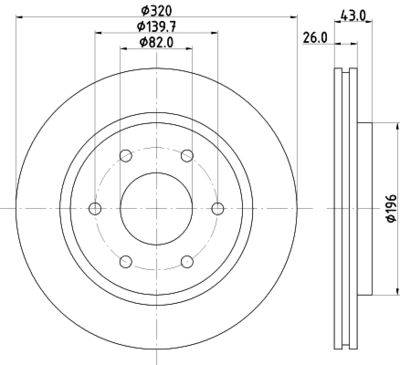 Тормозной диск TEXTAR 92298603 для NISSAN TITAN