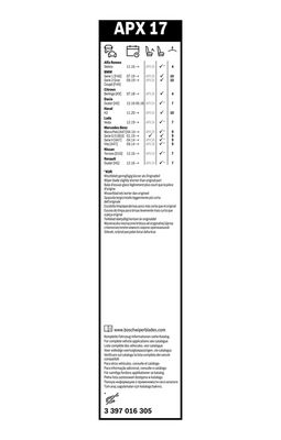 LAMELA STERGATOR BOSCH 3397016305 2