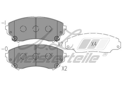 комплект спирачно феродо, дискови спирачки A.Z. Meisterteile AZMT-44-022-2431