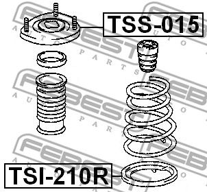 TSS-015 FEBEST Опора стойки амортизатора FEBEST 