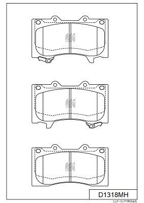 MK Kashiyama D1318MH Тормозные колодки и сигнализаторы для NISSAN PATROL VI (Y62) 5.6 MK Kashiyama D1318MH Тормозные колодки и сигнализаторы для NISSAN PATROL VI (Y62) 5.6