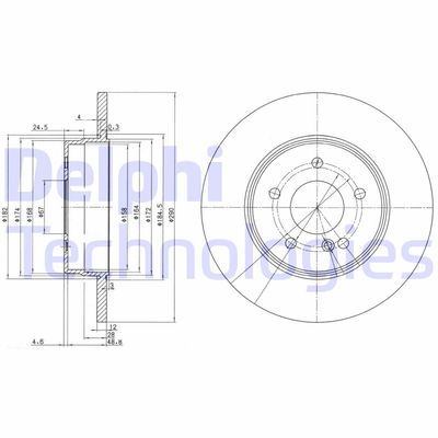 Bromsskiva DELPHI BG3602