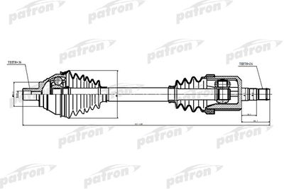 Приводной вал PATRON PDS6876 для VW PASSAT