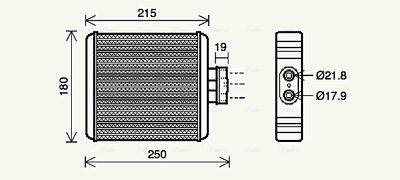 AVA QUALITY COOLING Kachelradiateur, interieurverwarming (VN6196)