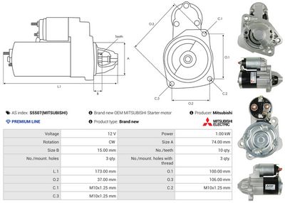 STARTER AS-PL S5507MITSUBISHI 4