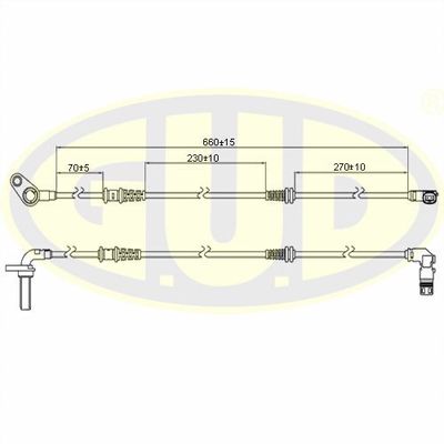 GABS01442 G.U.D. Датчик, частота вращения колеса