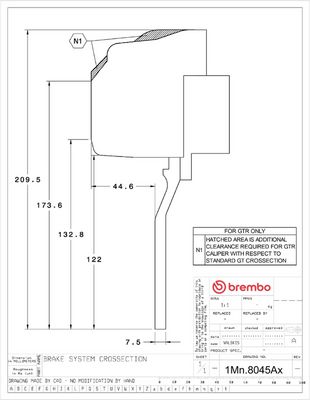 BREMBO Didelio efektyvumo stabdžių komplektas