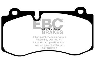 Комплект тормозных колодок, дисковый тормоз EBC Brakes DP21943 для MERCEDES-BENZ SL
