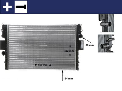 Radiator, engine cooling CR 1551 000S