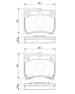 BREMSBELAGSATZ SCHEIBENBREMSE BOSCH 0986493550 4