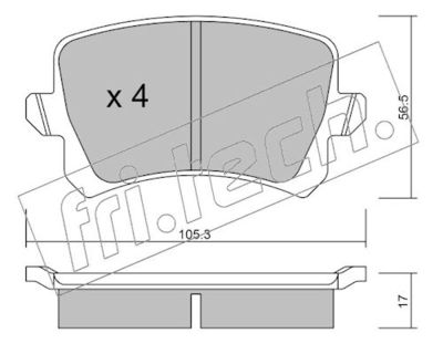 Jarrupala, levyjarru fri.tech. 822.0 – VW, AUDI, SEAT