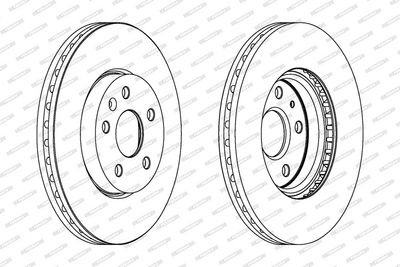 BREMSSCHEIBE FERODO DDF1722C1 1