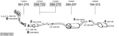 Изпускателна система BOSAL SYS02102