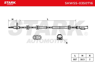датчик, обороти на колелото STARK SKWSS-0350716