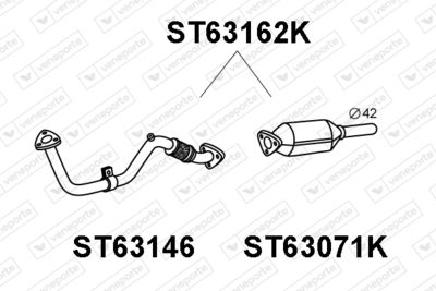 Катализатор VENEPORTE ST63162K для VW CADDY