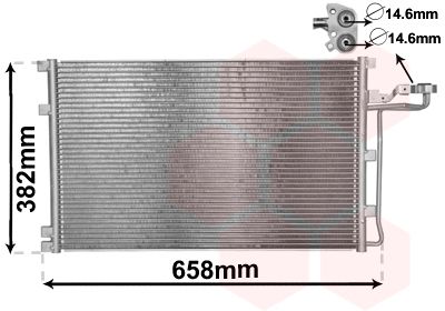 VAN WEZEL 59005139 Радиатор кондиционера  для VOLVO C30 (Вольво К30)