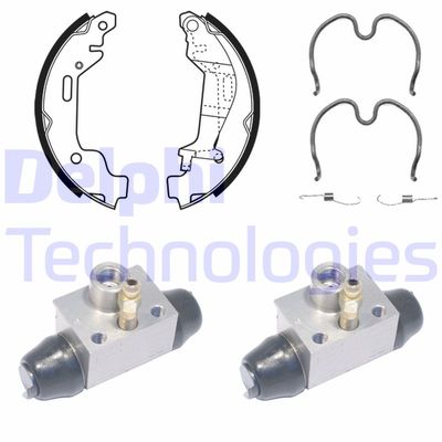 DELPHI KP1075 Ремкомплект барабанных колодок для OPEL AGILA (A) (H00) 1.3 CDTI (F68)