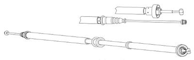 Тросик, cтояночный тормоз CEF FA02283 для FIAT PANDA