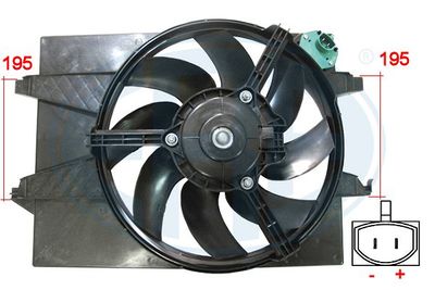 Вентилятор, охлаждение двигателя ERA 352020 для MAZDA 3
