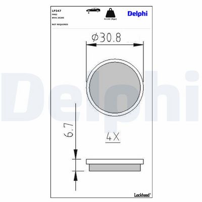 BREMSBELAGSATZ SCHEIBENFESTSTELLBREMSE