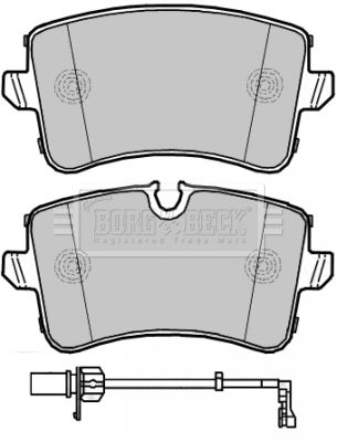 BORG & BECK BBP2292 Тормозные колодки и сигнализаторы для AUDI A8 D4 (4H2, 4H8, 4HC, 4HL) S8 quattro