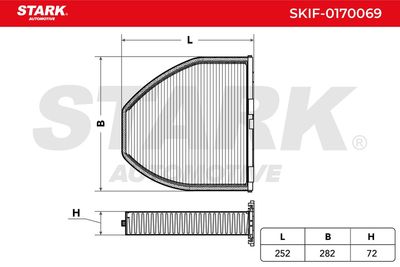 Филтър купе (поленов филтър) STARK SKIF-0170069
