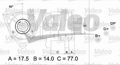 Генератор VALEO 437388 для MAZDA 121