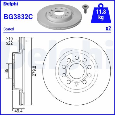 Тормозной диск BG3832C