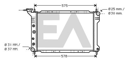 Радиатор, охлаждение двигателя EACLIMA 31R12004 для CHRYSLER LE