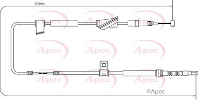 Cable Pull, parking brake APEC CAB1558