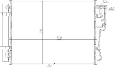 Конденсатор, кондиционер HART 623 920 для HYUNDAI ix20