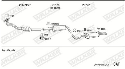Изпускателна система WALKER VWK011604A