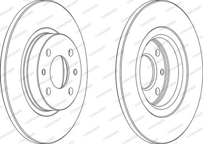 Тормозной диск WAGNER WGR0141-1 для FIAT JAGST