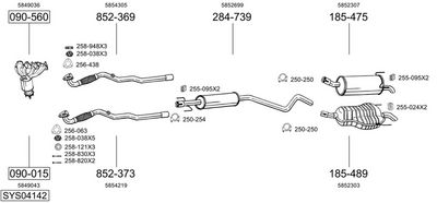 SISTEM DE ESAPAMENT BOSAL SYS04142