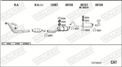 Изпускателна система WALKER VO78005