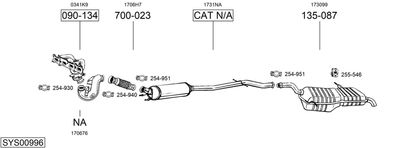 SISTEM DE ESAPAMENT BOSAL SYS00996