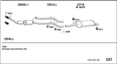 Układ wydechowy WALKER CIH15911B