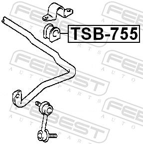 BUCSA BARA STABILIZATOARE FEBEST TSB755 1