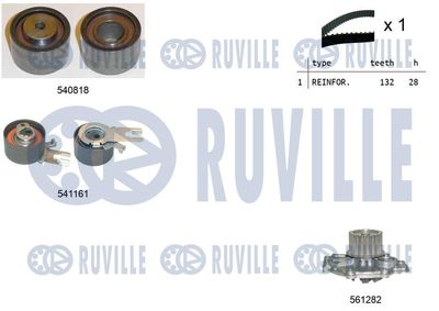 Водяной насос + комплект зубчатого ремня RUVILLE 5503261 для VOLVO XC90