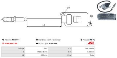 SENZOR NOX INJECTIE ADITIV AS-PL NOX9074 2