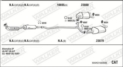 SISTEM DE ESAPAMENT WALKER MAK016690B