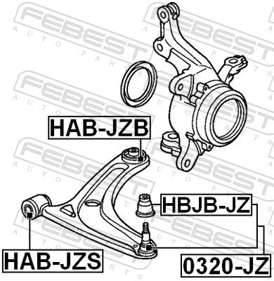 Подвеска, рычаг независимой подвески колеса HAB-JZS