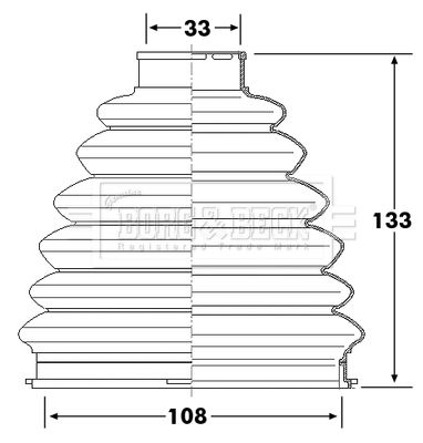 Bellow, drive shaft Borg & Beck BCB6292