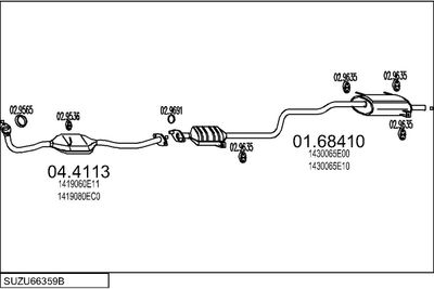SISTEM DE ESAPAMENT MTS SUZU66359B004450