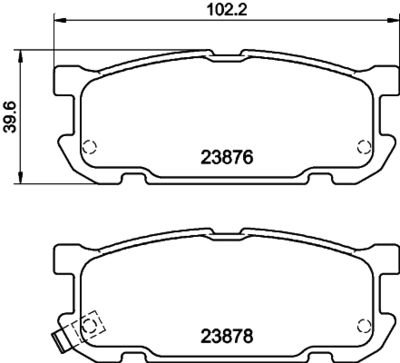 Комплект тормозных колодок, дисковый тормоз NISSHINBO NP5027 для MAZDA MX-5