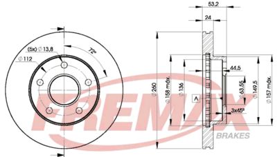 Тормозной диск FREMAX BD-8109 для TVR 350